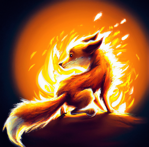 Hot Fox Lonely Night. • AI-Made Marketplace